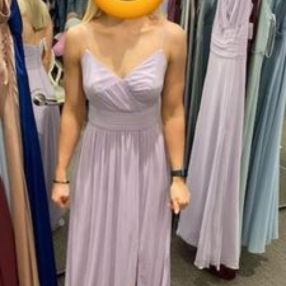 David’s Bridal Lilac Bridesmaid Dress Iris - Picture 4 of 5